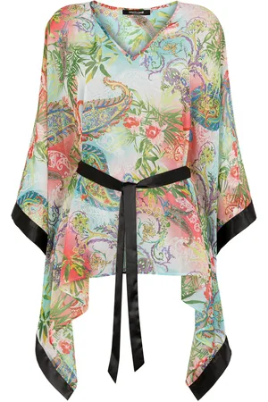 Roberto Cavalli Botanical-Print Kaftan Dress