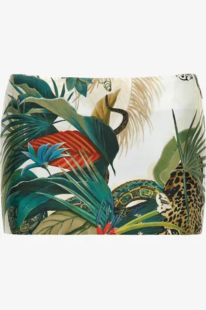 Roberto Cavalli Minifalda de Seda Estampado Jungle