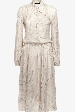 Roberto Cavalli Vestido camisero con estampado Ice Feathers