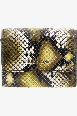 Roberto Cavalli Cartera pequeña de piel estampada con logotipo