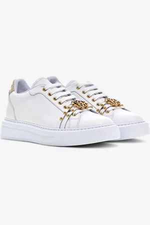 Roberto Cavalli Zapatillas de cuero con tachuelas