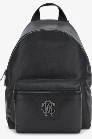 Roberto Cavalli Backpack with Monogram Mirror Snake