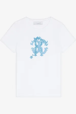Roberto Cavalli Camiseta de algodón con estampado Monograma RC