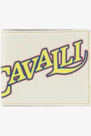 Roberto Cavalli Cartera plegable con logotipo y raya