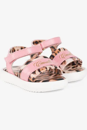 Roberto Cavalli Sandalias con logotipo y estampado Leopard
