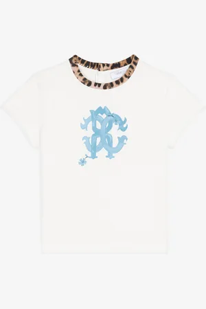 Roberto Cavalli Camiseta de algodón con estampado Monograma RC