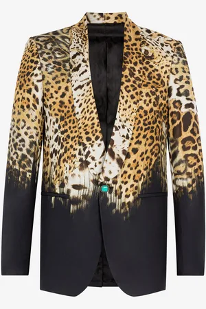 Roberto Cavalli Camisa de seda con estampado Leopard