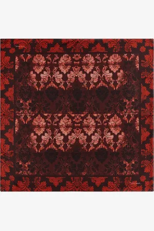 Roberto Cavalli Bufanda de seda con estampado de brocado