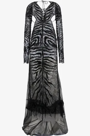 Roberto Cavalli Vestido largo Ray of Gold lentejuelas