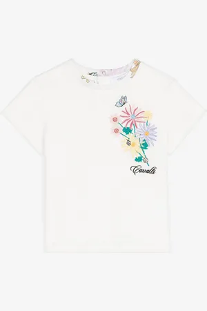 Roberto Cavalli Camiseta de algodón con estampado Floral