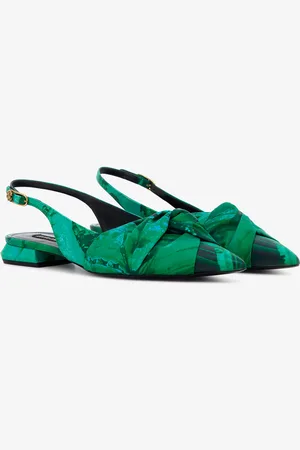 Roberto Cavalli Le Pettegole Slingback con Estampado de Malachite