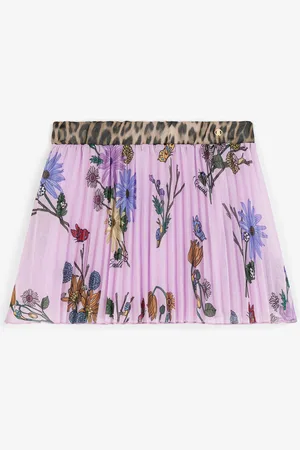 Roberto Cavalli Falda plisada con estampado Floral