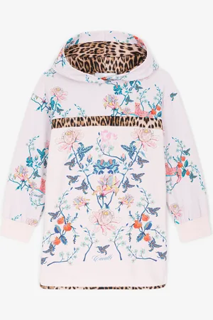 Roberto Cavalli Sudadera de algodón con capucha y estampado Floral