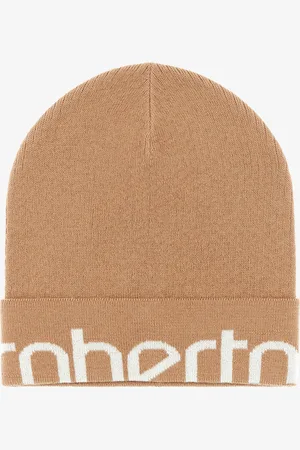 Roberto Cavalli Gorro de mezcla de lana con logo