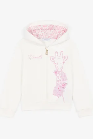 Roberto Cavalli Giraffe And Logo-Print Zip Hoodie