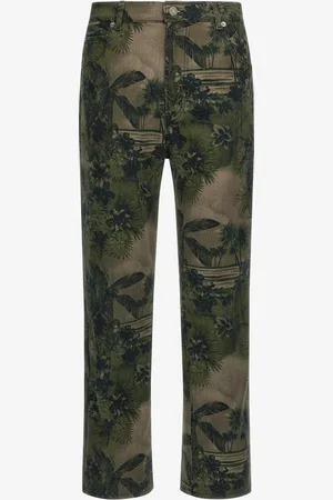 Roberto Cavalli Pants with Hawaii Green print