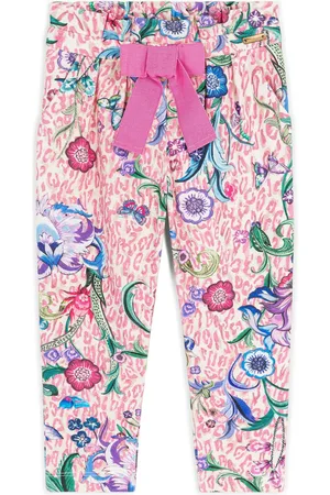 Roberto Cavalli Floral And Leopard-Print Trousers
