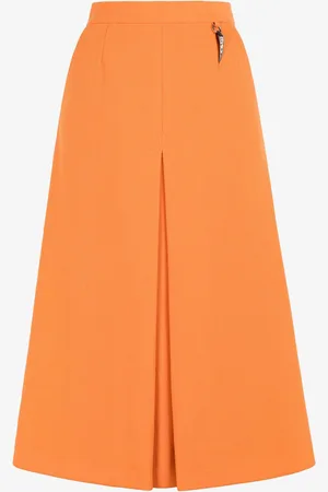 Roberto Cavalli Falda evasé de lana Tiger Tooth