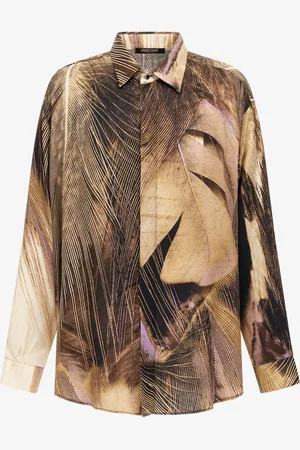 Roberto Cavalli Camisa oversize con estampado Savage