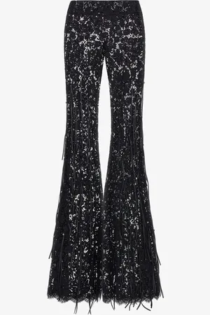 Roberto Cavalli Semi-transparent lace trousers