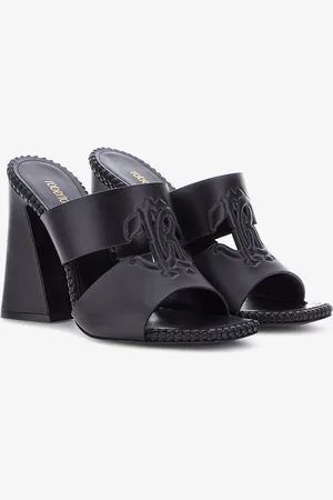 Roberto Cavalli Sandals with Monogram Mirror Snake
