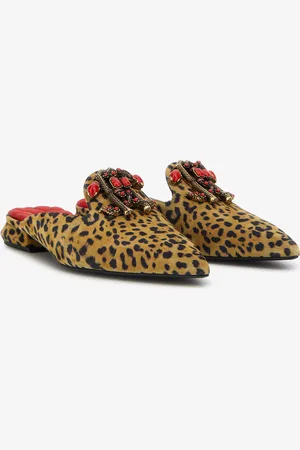 Roberto Cavalli Mules with logo and stones
