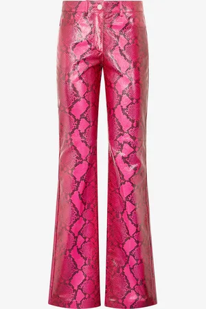 Roberto Cavalli Pantalones con estampado pitón efecto brillante