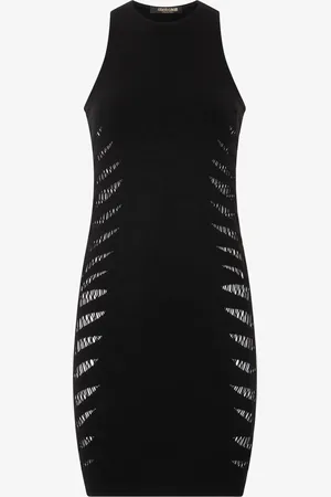 Roberto Cavalli Dress with Perforated Zebra Pattern