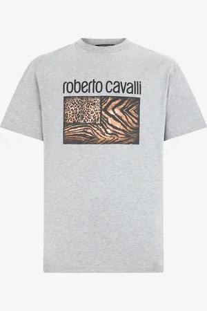 Roberto Cavalli Camiseta Con Animal Print Y Logotipo