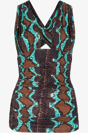 Roberto Cavalli Top sin mangas con estampado Snakeskin