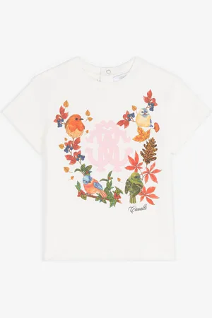 Roberto Cavalli Camiseta de algodón con estampado Bird