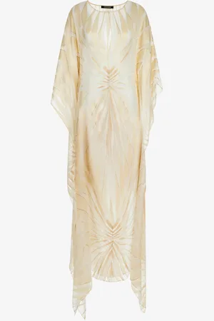 Roberto Cavalli Caftán de raso con estampado Ray Of Gold