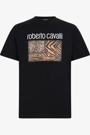 Roberto Cavalli Camiseta Con Animal Print Y Logotipo