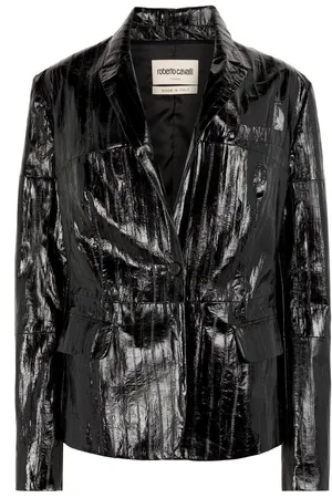 Roberto Cavalli Embroidered Coated Blazer