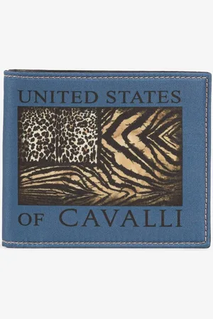 Roberto Cavalli Cartera plegable con estampado Animalier Patchwork