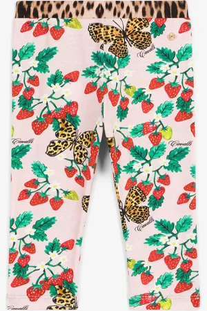 Roberto Cavalli Leggins con estampados Butterfly y Strawberry