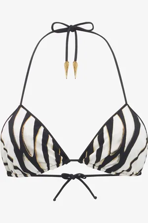 Roberto Cavalli Ray Of Gold Print Bikini Top