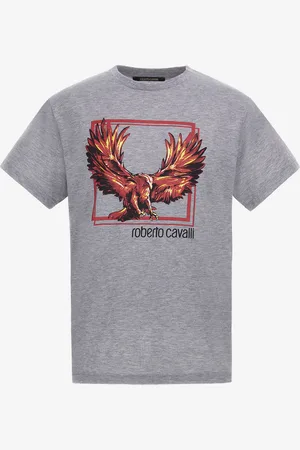 Roberto Cavalli T-shirt with Eagle logo and print