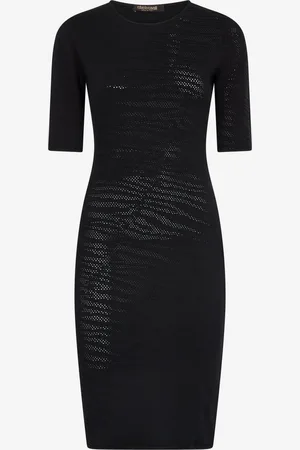 Roberto Cavalli Vestido Midi Con Calado White Tigresse