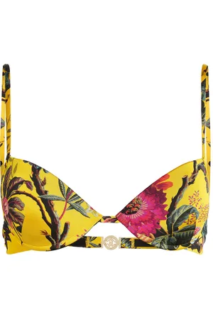 Roberto Cavalli Botanic print bikini top