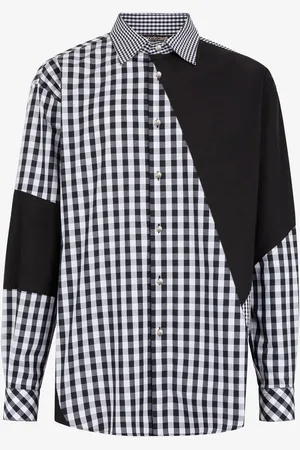 Roberto Cavalli Camisa de algodón con paneles de gingham
