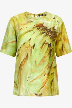 Roberto Cavalli Plumage print t-shirt