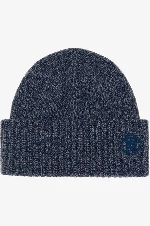 Roberto Cavalli Gorro De Cachemira Azul Con Monogram RC