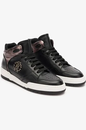 Roberto Cavalli Zapatillas Altas Con Aplicación Laminada