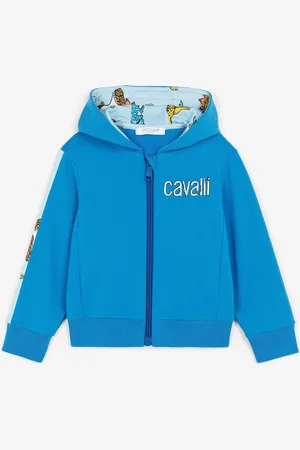 Roberto Cavalli Chaqueta con capucha y logotipo
