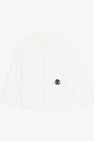 Roberto Cavalli Camisa de algodón con Monograma RC bordado
