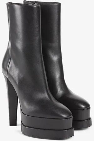 Roberto Cavalli Botas de piel con plataforma