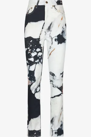 Roberto Cavalli Skinny trousers with Marble print