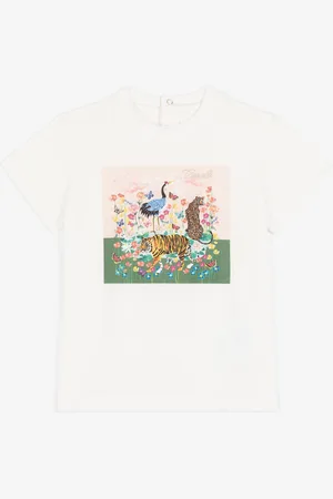 Roberto Cavalli Camiseta con estampados Wildlife y Flower