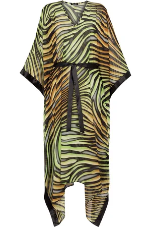 Roberto Cavalli Zebra-Print Kaftan Dress